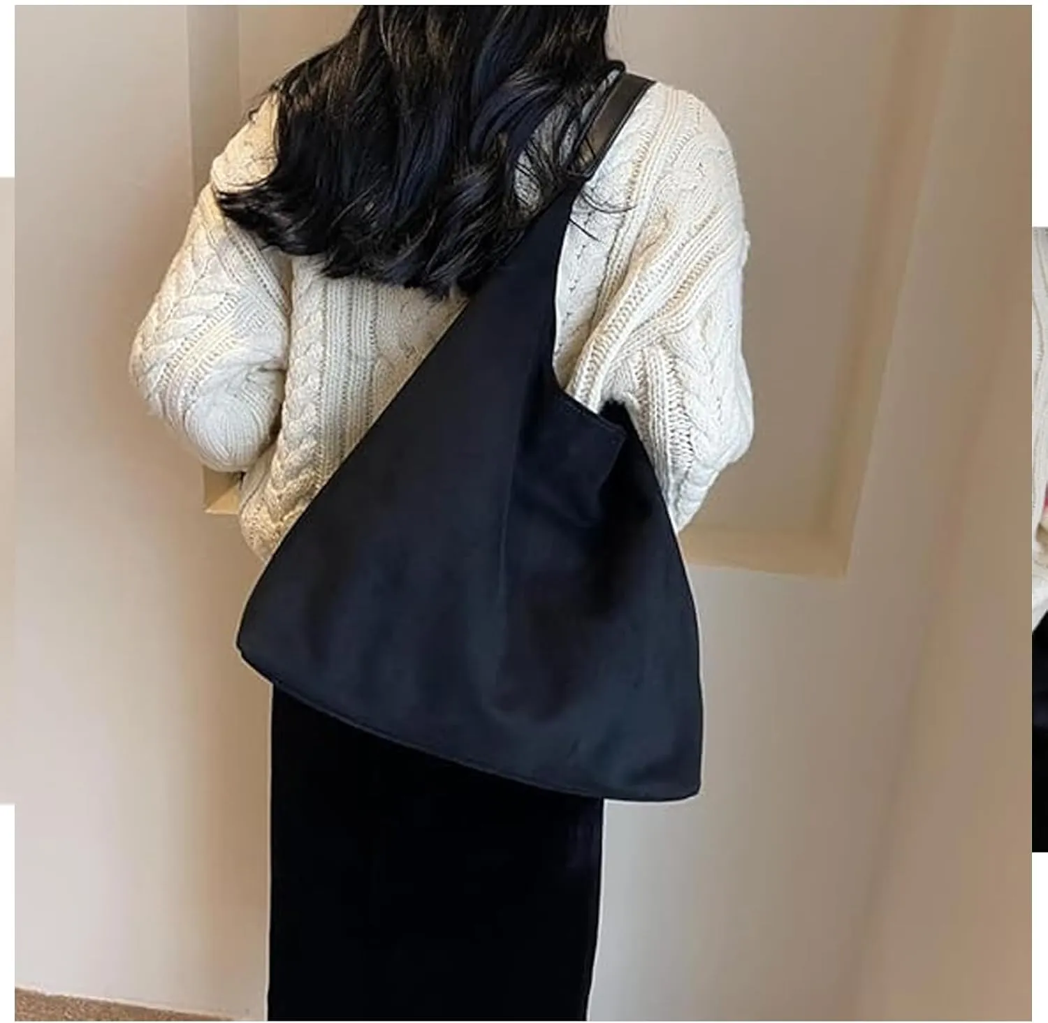 Modavo Suede Tote Bag for Women, Modavo Suede Bag, Suede Shoulder Bag Women's Suede Purse Vintage Top Handle Bag