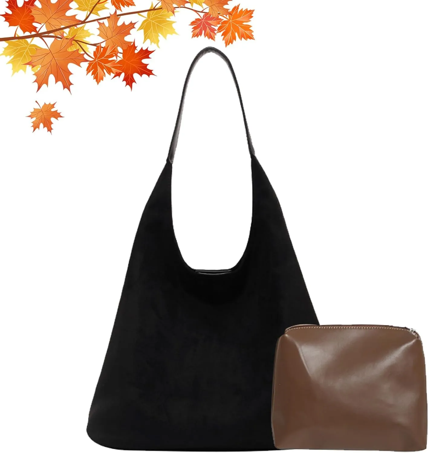 Modavo Suede Tote Bag for Women, Modavo Suede Bag, Suede Shoulder Bag Women's Suede Purse Vintage Top Handle Bag