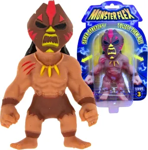 Monster Flex Stretchy Toys - 14 Unique Spooky Stretch Monsters for Boys and Girls, Birthday Gift Party Favors, Sensory Fidget Stress Toys for Kids - Series 3 (Shaman)