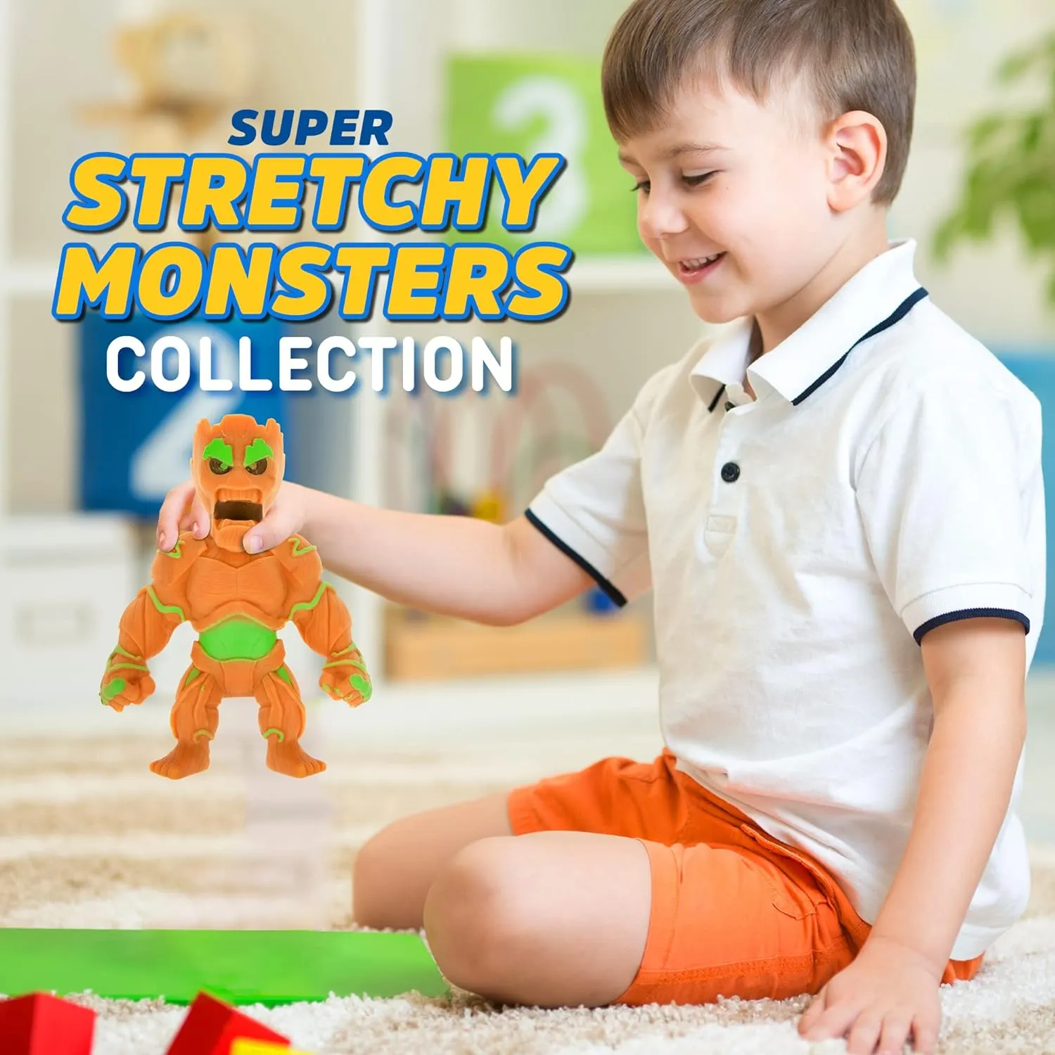 Monster Flex Stretchy Toys for Boys and Girls - 14 Unique Spooky Stretch Monsters - Stretch Guy Toys for Kids Birthday Gift Party Favors, Sensory Fidget Stress Toys for Kids - Series 3 (Ghost Knight)
