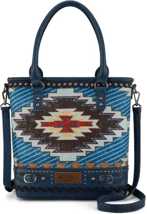 Montana West Western Aztec Tote Bag for Women Country Cowgirl Top Handle Shoulder Bag