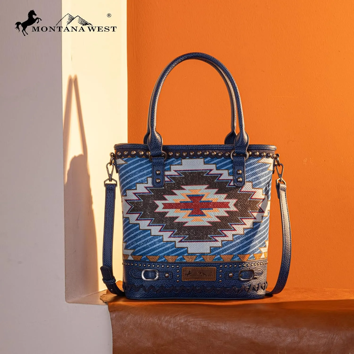 Montana West Western Aztec Tote Bag for Women Country Cowgirl Top Handle Shoulder Bag