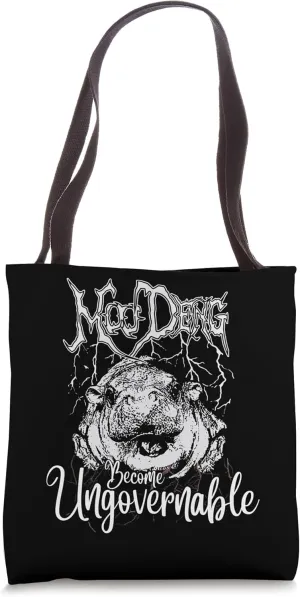 Moo deing Become Ungovernable Hippo Design Funny Moo-Deng Tote Bag