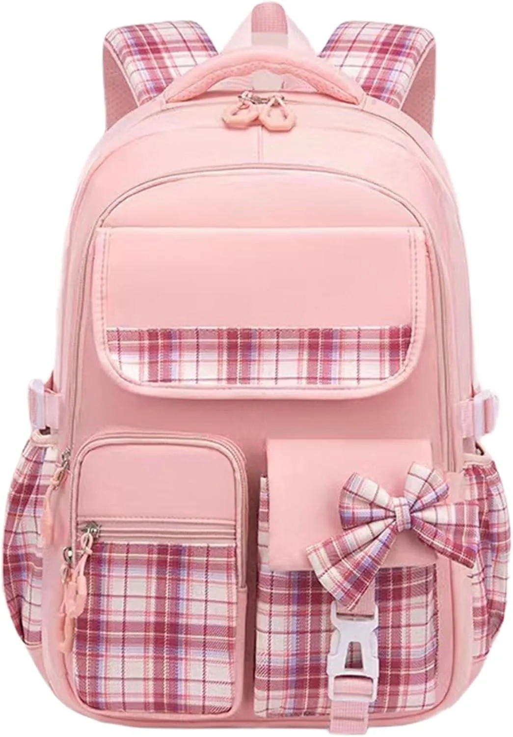 mygreen Cute Kawaii Kids Backpack for Girls - Anti - Theft, Multiple Pockets School Book Bags for Primary & Middle School Students Pink Large