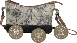 Myra Bag Dainty Delight Small & Cross Body Bag Upcycled Canvas & Leather S-2567