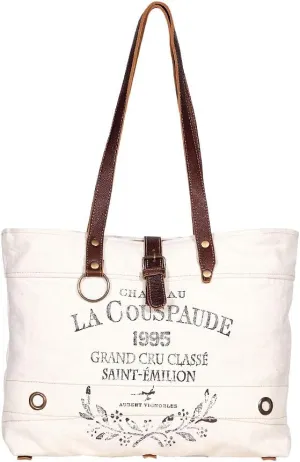 Myra Bag La Couspaude Upcycled Canvas Tote Bag