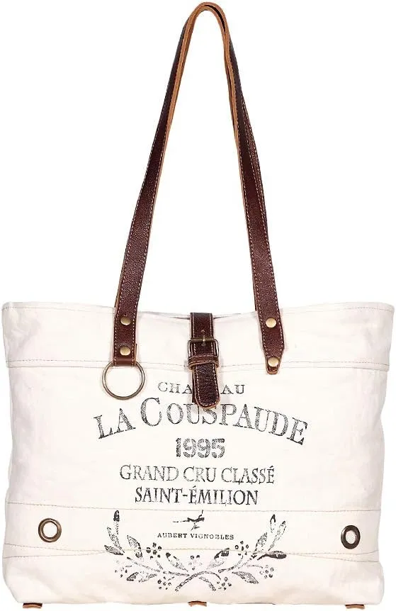 Myra Bag La Couspaude Upcycled Canvas Tote Bag