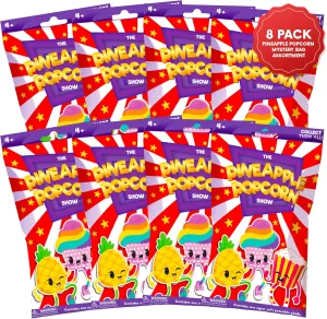 Mystery Assortment A 8-Pack | Mini Figures for Kids | Collectible Plush Toys | Stocking Stuffer | Mystery Bags for Girls & Boys | Assorted Poseable Snack Shaped Figures