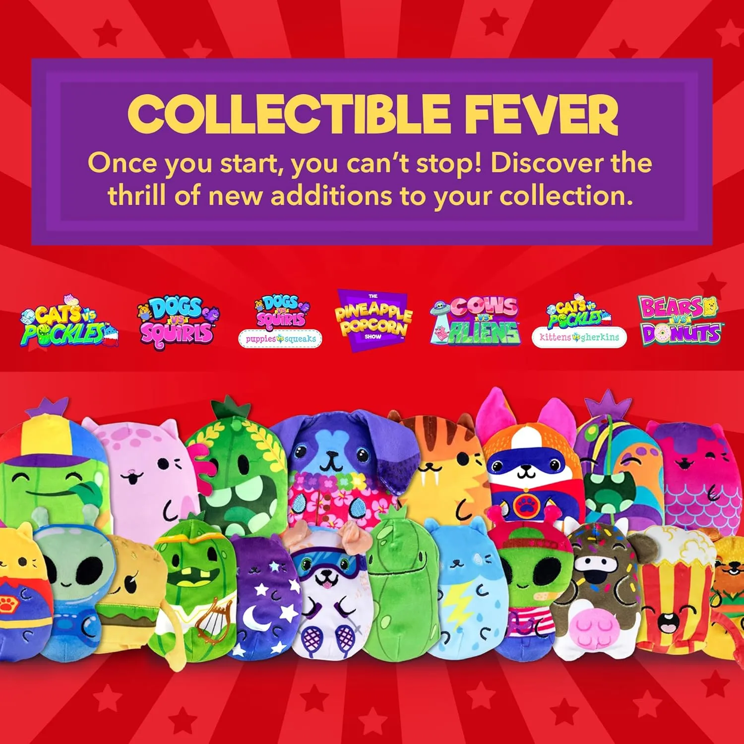 Mystery Assortment A 8-Pack | Mini Figures for Kids | Collectible Plush Toys | Stocking Stuffer | Mystery Bags for Girls & Boys | Assorted Poseable Snack Shaped Figures