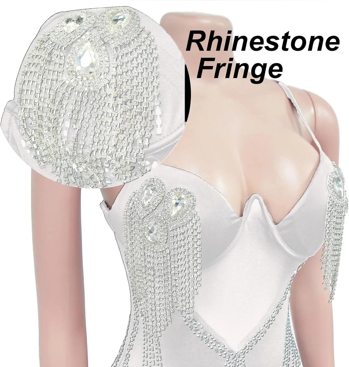 Nagfar Women Rhinestone Dresses Birthday Party Club Bling Birthday Outfits Sexy Dress for Women