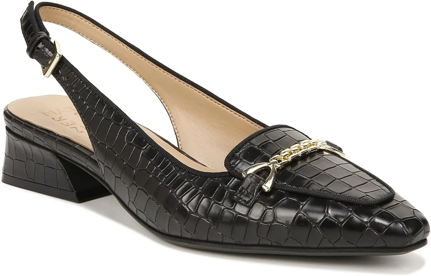 Naturalizer Women's Lindsey Slingback Pointed Toe Low Block Heel Pump