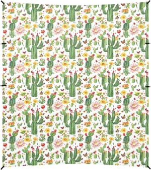 Nature Cactus Flowers Colorful Stable Beach Tent UPF50 Waterproof Outdoor Sun Shade Includes Sand Shovel, Sandbags, Stability Poles for Camping, Fishing, Backyard Fun