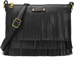 New Women Boho Fringe Crossbody Purse Vintage Tassel Sling Bag Trendy Handbag