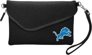 NFL Detroit Lions Pebble Fold Over Crossbody Purse