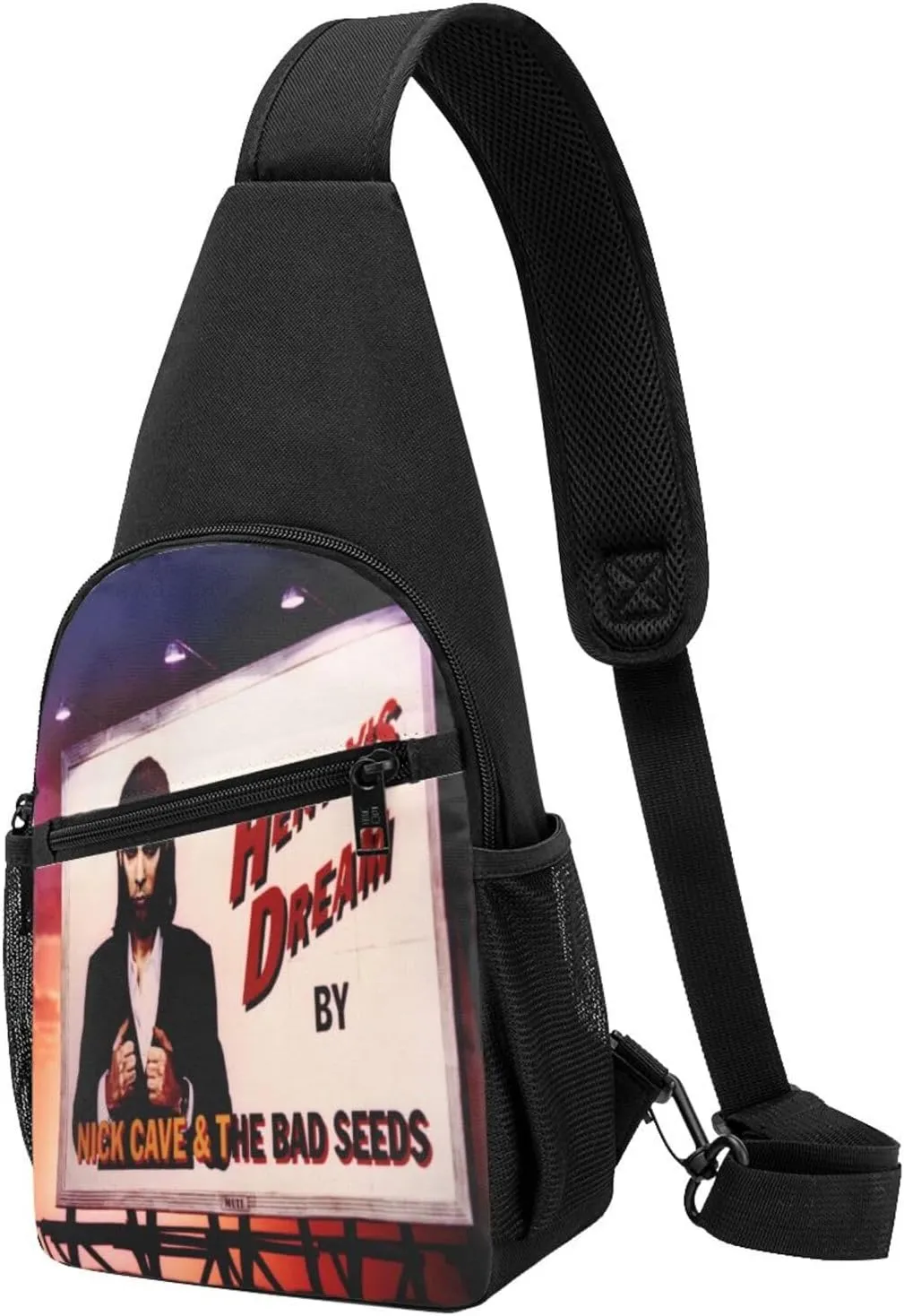 Nick Music Cave Crossbody Bag for Women Men Travel Small Shoulder Bags Waterproof Sling Backpack Hiking Chest Pack