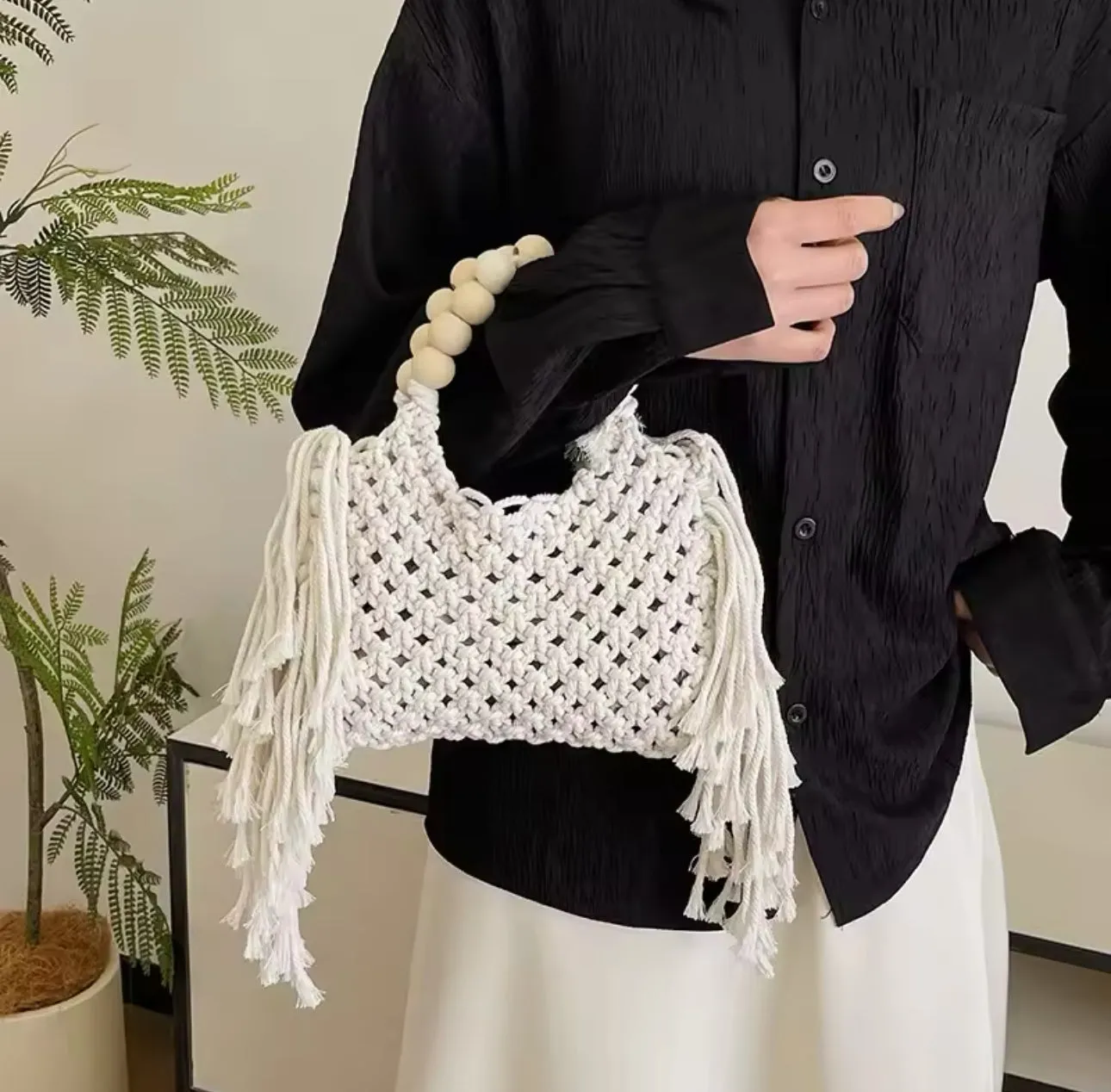 Nora Boho Chic Macrame Handbag