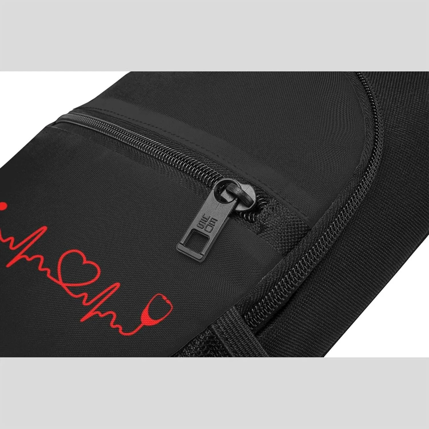 Nurse Stethoscope Heartbeat Chest Pack Leisure Shoulder Crossbody Chest Bag, Black