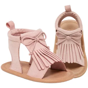 Old Navy Blush Pink Faux-Suede Fringe Sandals for Baby Size 12-18 Months NEs