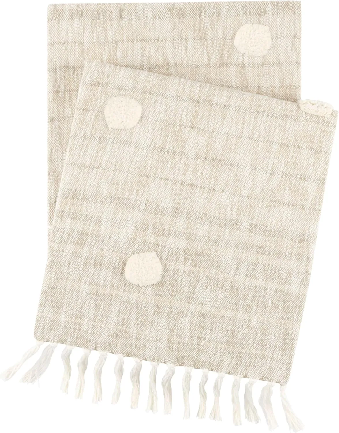 Ombre Dot Throw, 50" X 70", Natural Stripe Pattern