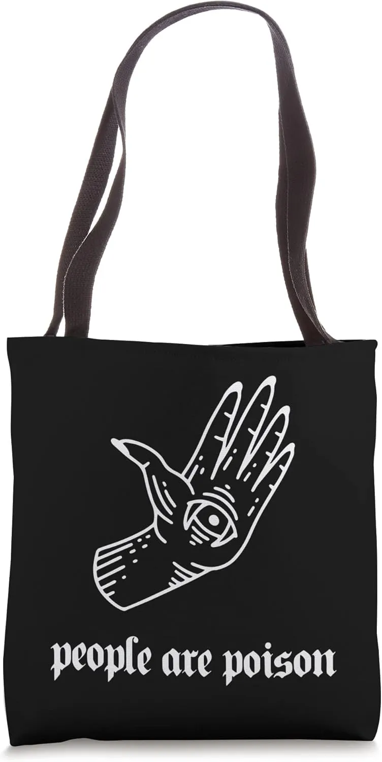 People are poison Aesthetic Rose Pastel Goth Edgy Tote Bag