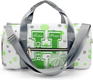 Personalized Duffel Bag Cheerleader Pom-pom Polka Dots Bow Function Meets Fashion: Travel Bags for Fitness Journey