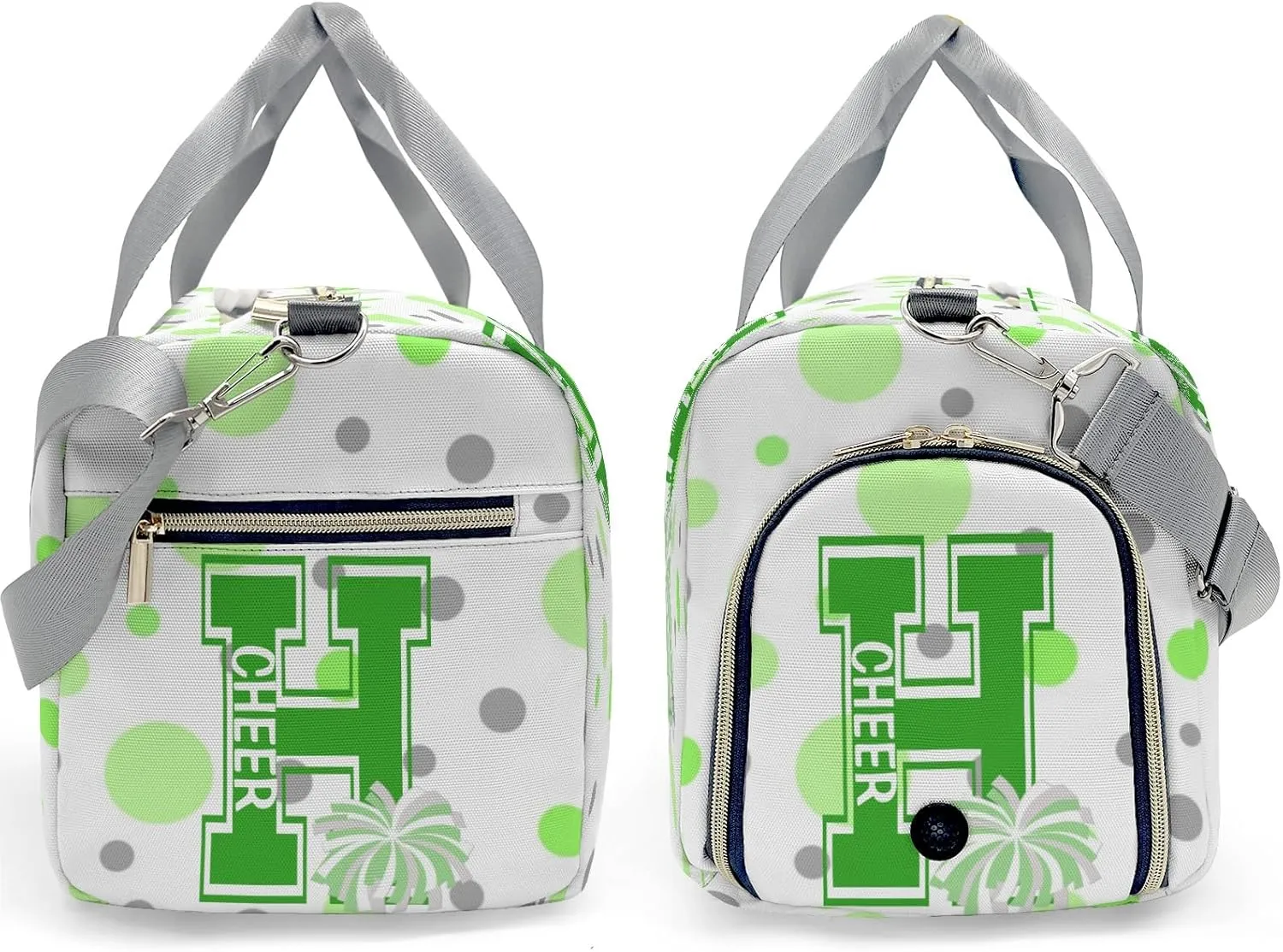Personalized Duffel Bag Cheerleader Pom-pom Polka Dots Bow Function Meets Fashion: Travel Bags for Fitness Journey