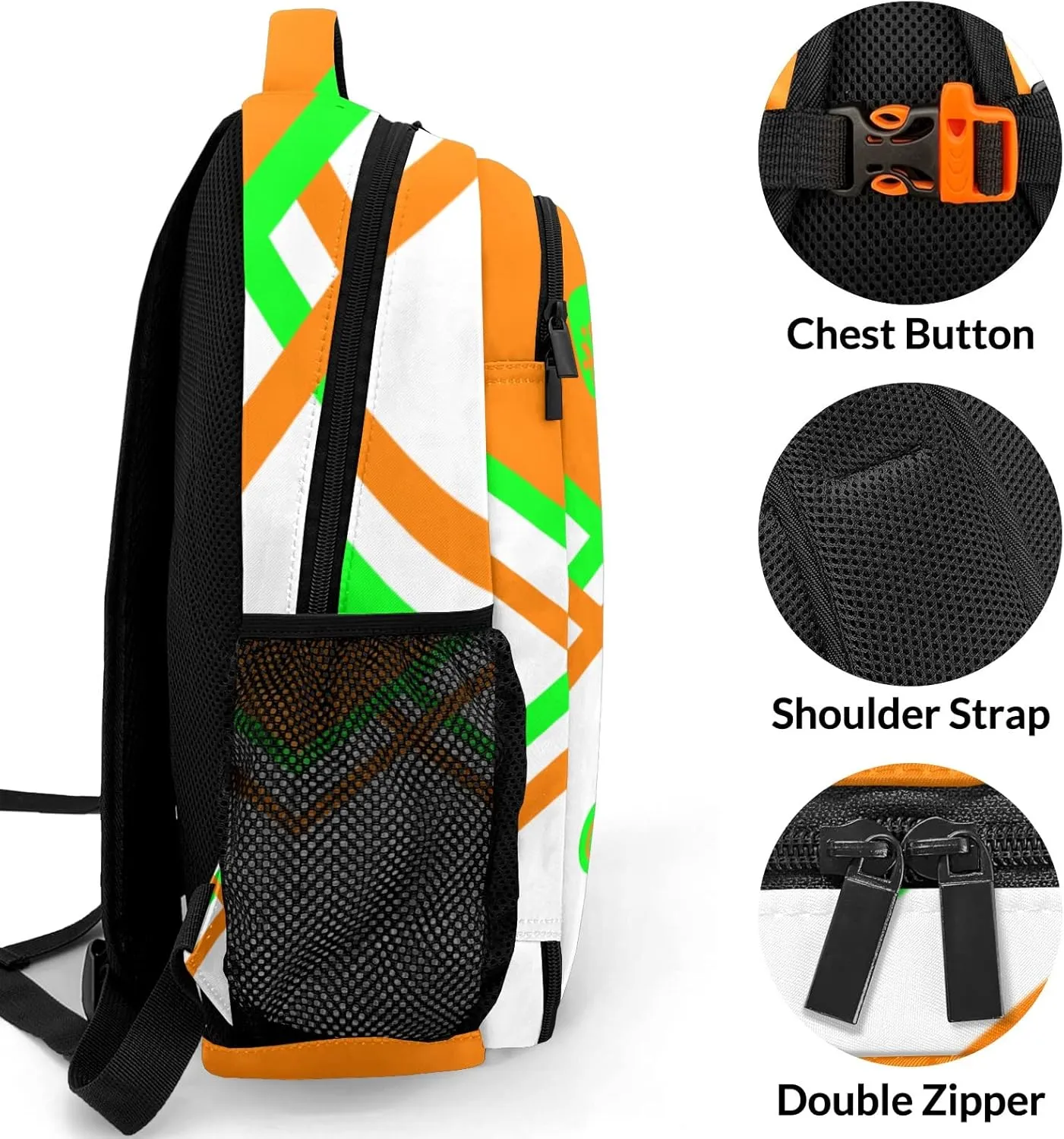 Personalized Name Cheerleaders Backpack Custom Name Large Capacity Shoulder Bags for Sports Party Cheer Pom Orange