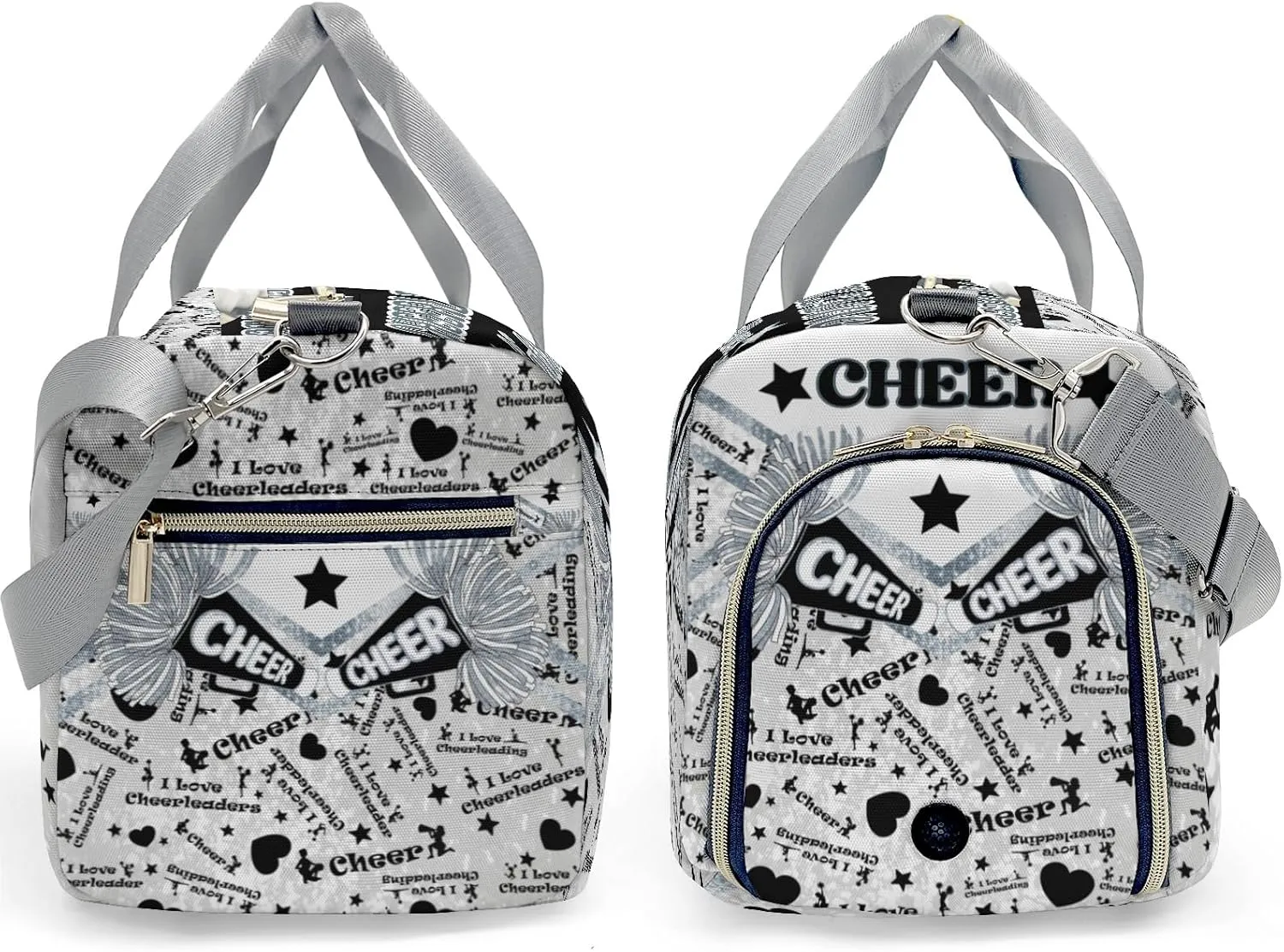 Personalized Name Sports Duffel Bags Man Cheerleaders Coach Pom Stars Gymnastics Travel Perform Training Casual Bag