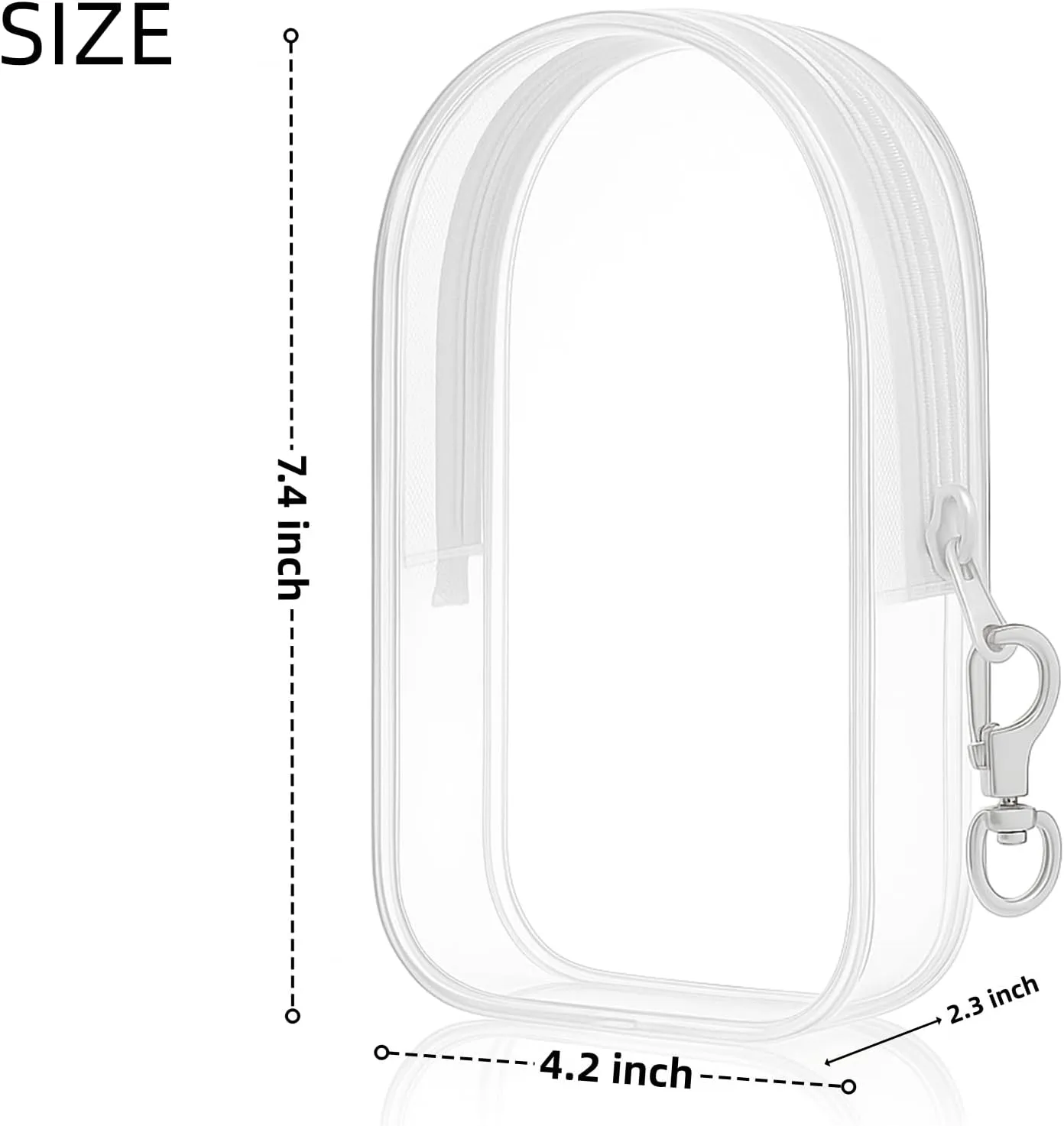 Pink Clear Bags Beach Bag Accessories,Can Be Installed Inside And Outside The Bag,Can Be Filled With Cute for Doll (White, Large)