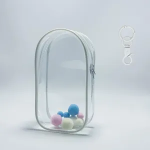 Pink Clear Bags Beach Bag Accessories,Can Be Installed Inside And Outside The Bag,Can Be Filled With Cute for Doll (White, Large)