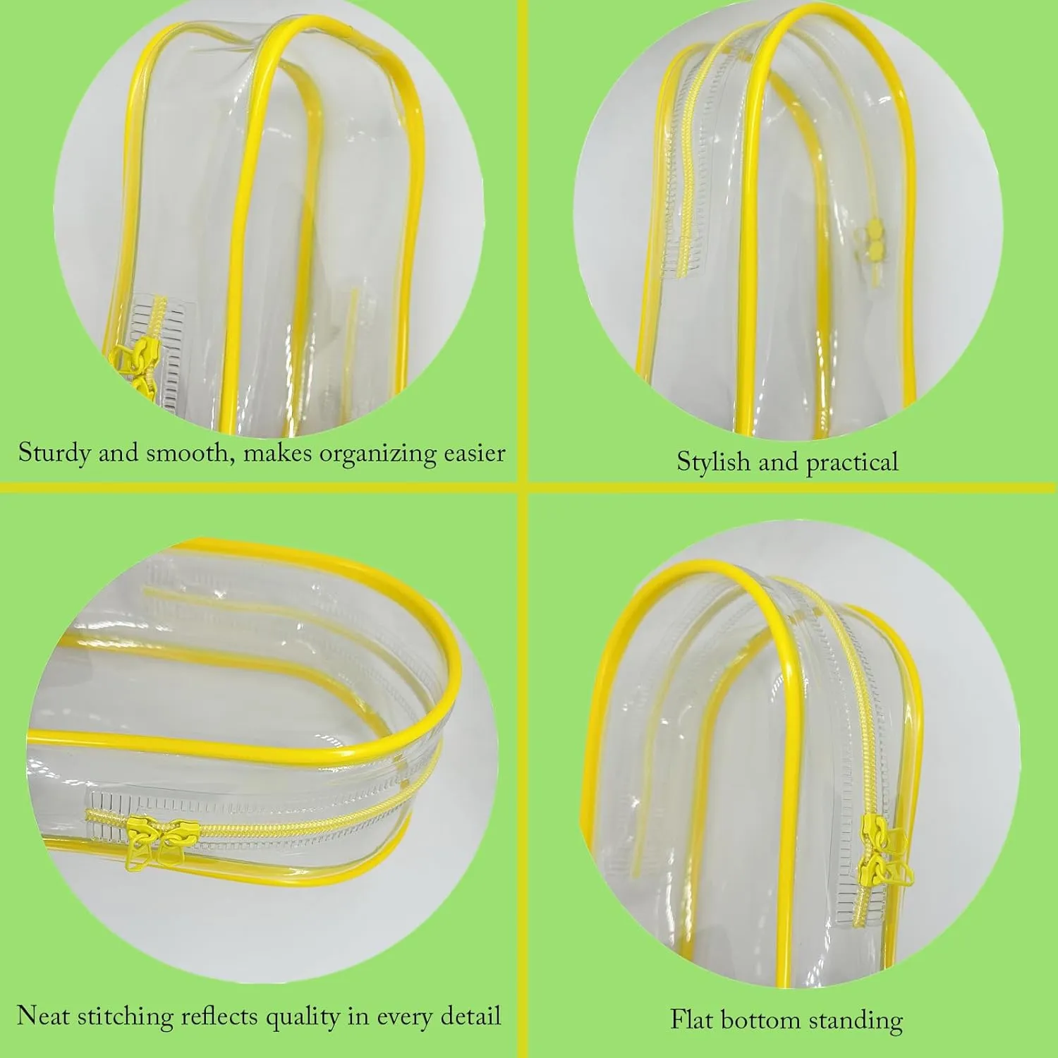 Pink Clear Bags Beach Bag Accessories,Can Be Installed Inside And Outside The Bag,Can Be Filled With Cute for Doll (Yellow, Large)