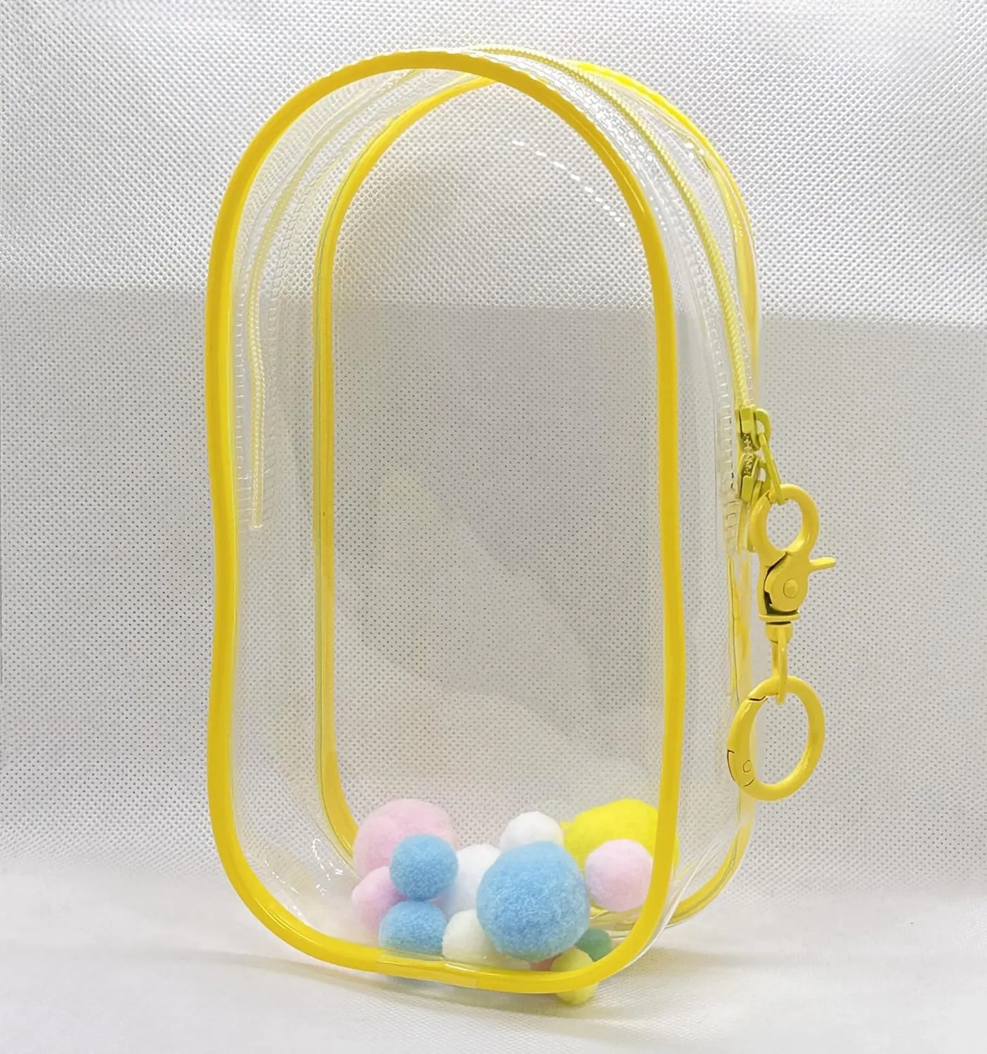 Pink Clear Bags Beach Bag Accessories,Can Be Installed Inside And Outside The Bag,Can Be Filled With Cute for Doll (Yellow, Large)