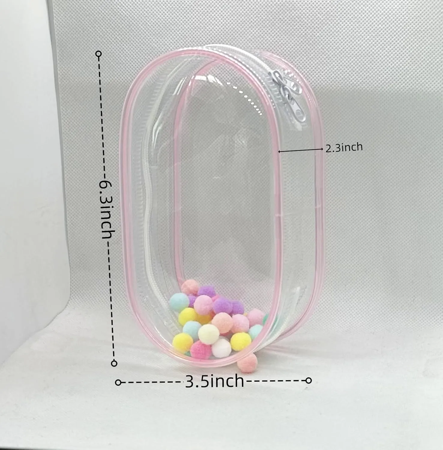Pink Large Clear Bags for Doll Accessories & Labubu Case – Perfect for Storage and Display – Inside & Outside Use (Pink, Large)
