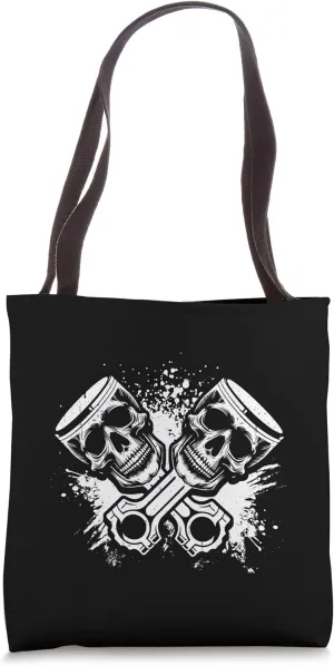 Piston Skulls Tote Bag