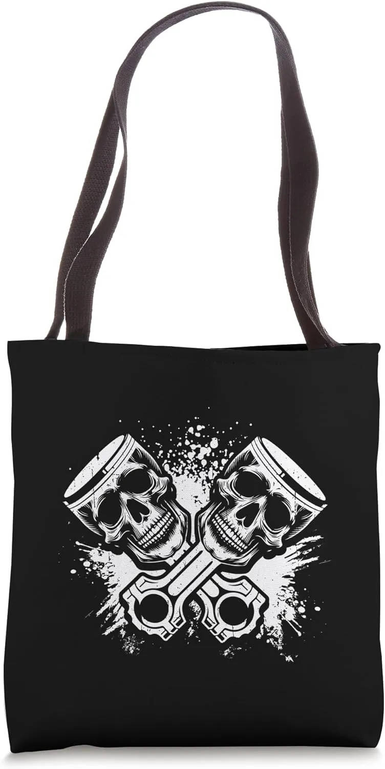 Piston Skulls Tote Bag