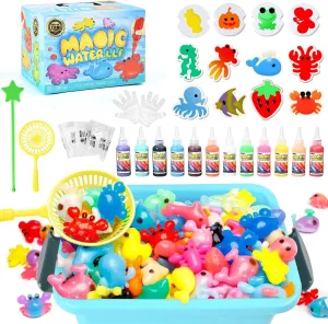PIXATA Magic Water Toy Elf Kit,Aqua Animal Fairy Water Gel Creative Magic Pet Water Creation kit, 12 Color Gels, Arts & Crafts DIY STEM Kits Children's DIY (12 Colors)