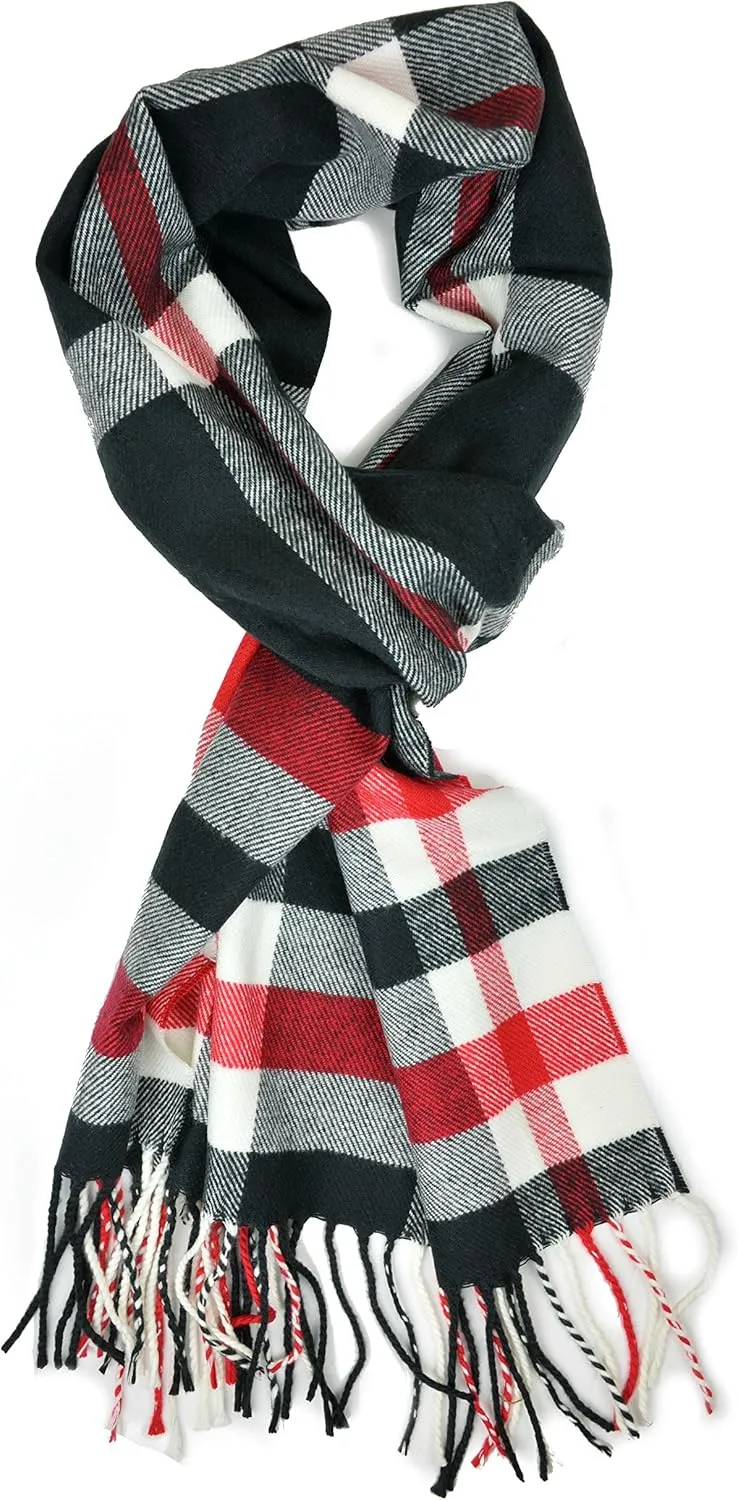 Plum Feathers Super Soft Luxurious Cashmere Feel unisex for Men and Women Winter Scarf