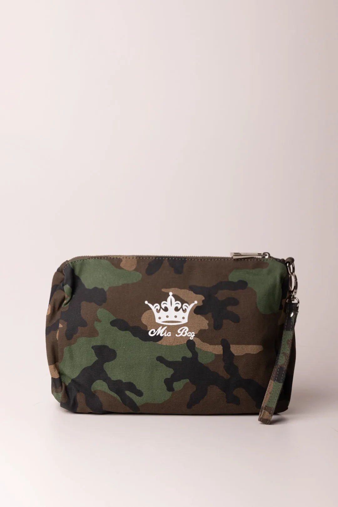 Pochette In Canvas con Stampa Stelle Camouflage
