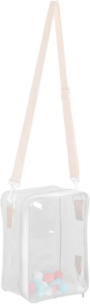Portable Mini Storage Bag for Dolls Figure Display Bag Shoulder Straps PVC Doll Storage Pouch Easy to Clean and