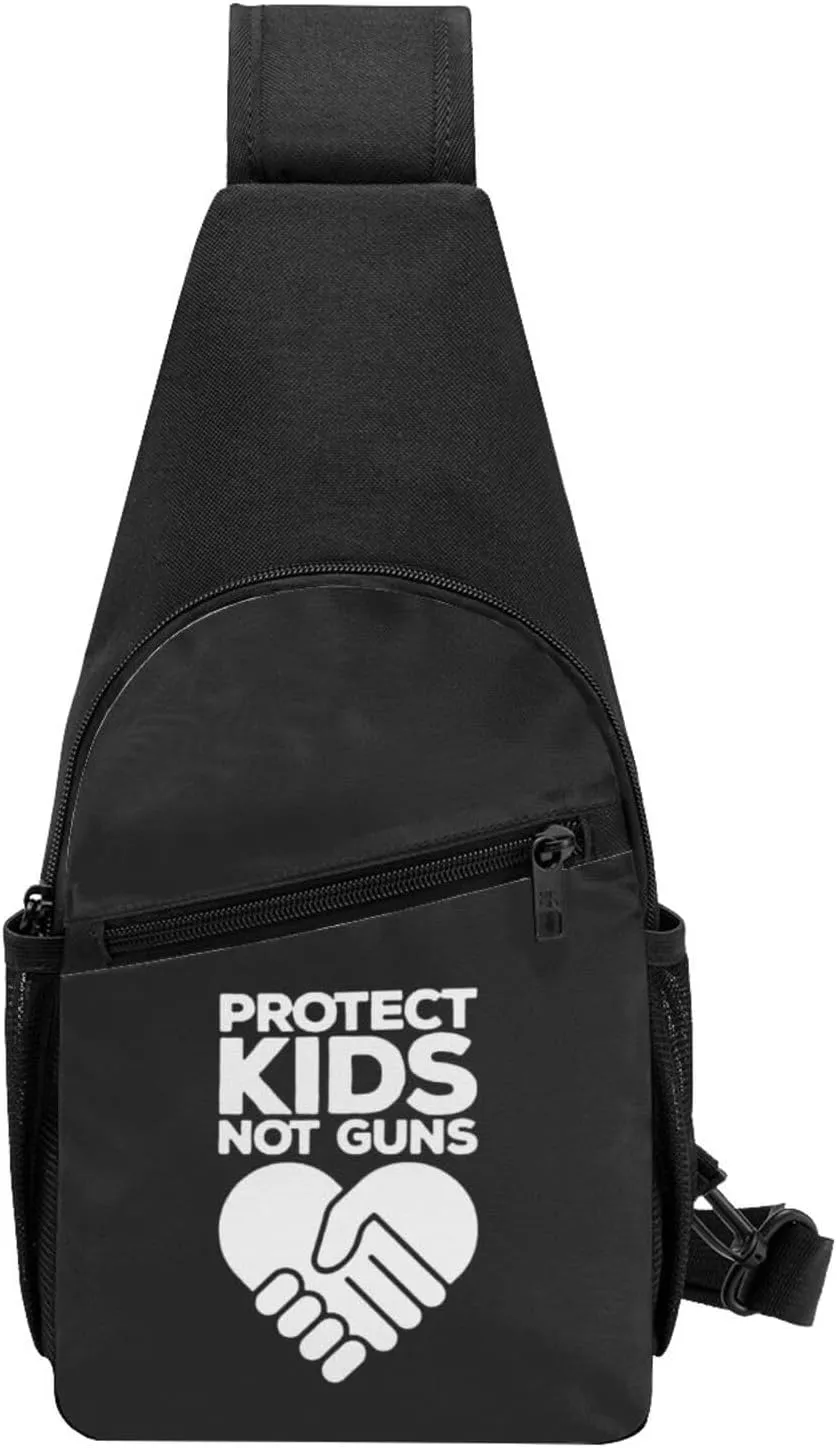 Protect Kids Not Guns Chest Pack Leisure Shoulder Crossbody Chest Bag