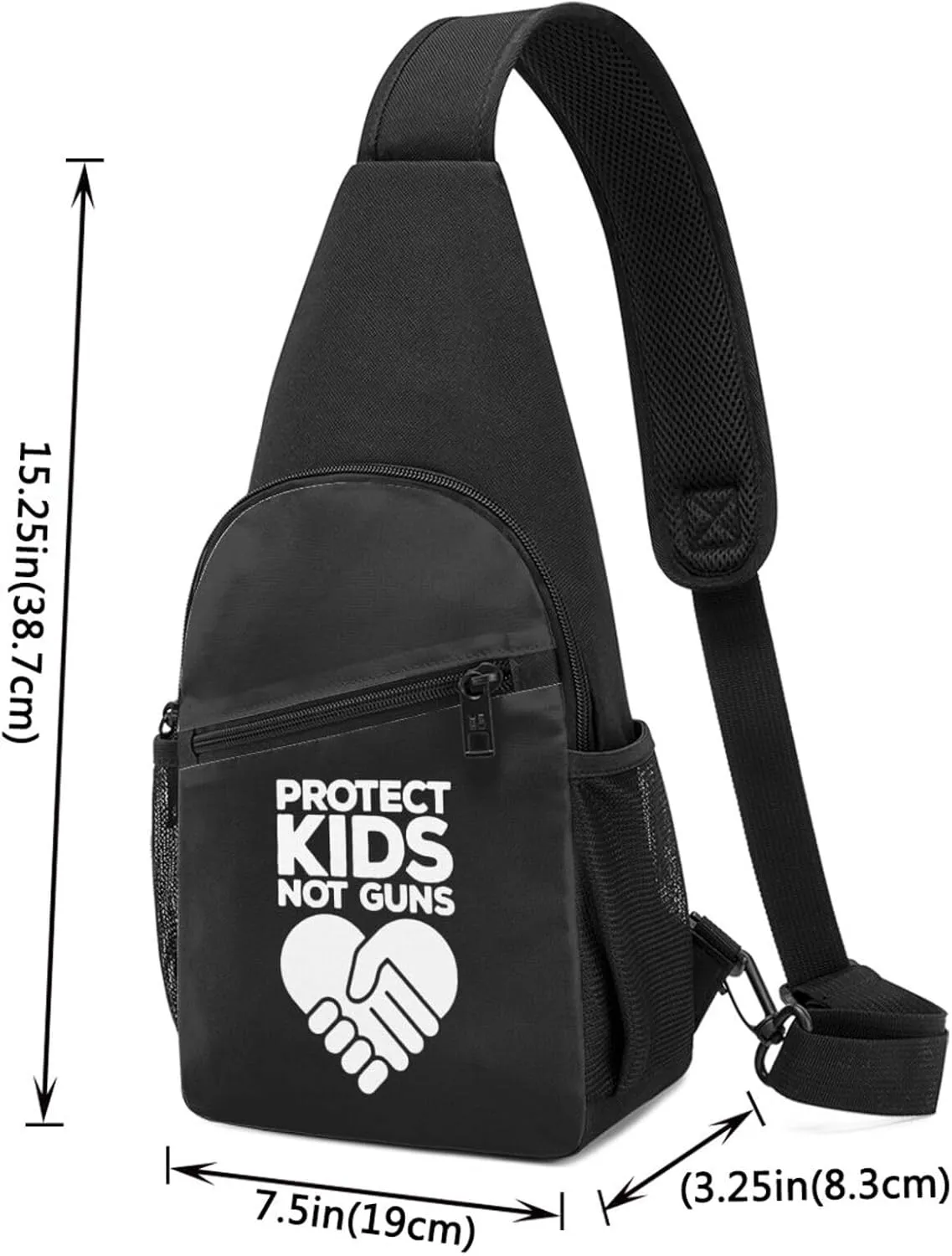 Protect Kids Not Guns Chest Pack Leisure Shoulder Crossbody Chest Bag