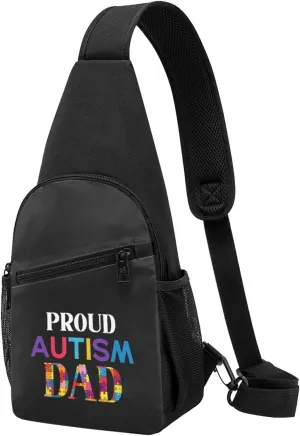 Prouds Autism Dad Chest Pack Leisure Shoulder Crossbody Chest Bag