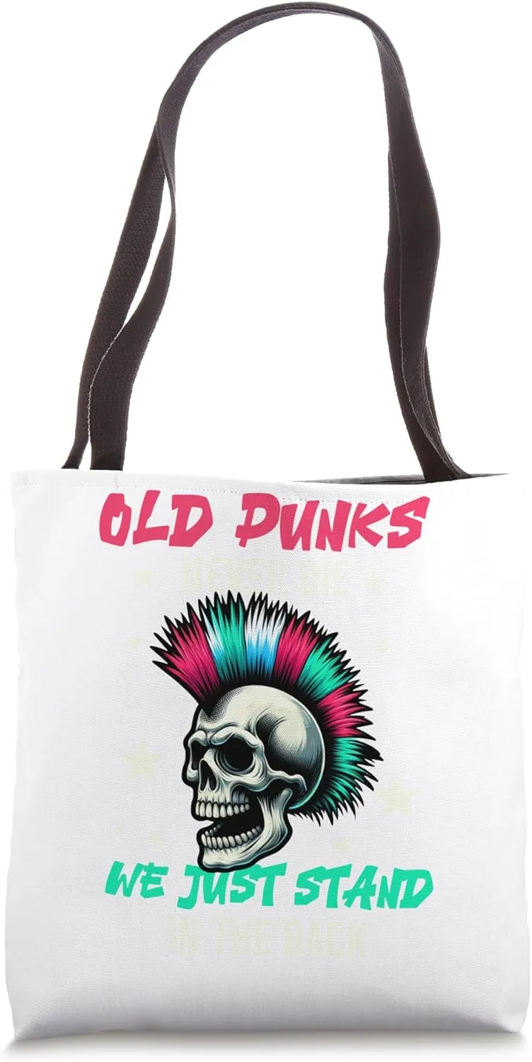 Punk Music Old Punks Never Die Concert Graphic Tote Bag