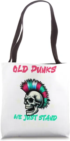 Punk Music Old Punks Never Die Concert Graphic Tote Bag