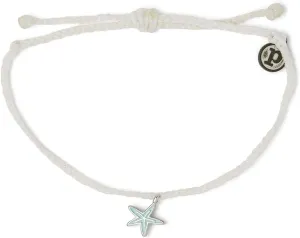 Pura Vida Gold or Silver - Enamel Starfish Bracelet w/Plated Charm - Adjustable Band, 100% Waterproof