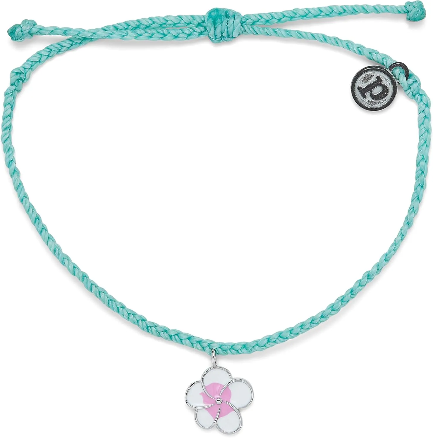 Pura Vida Gold or Silver Painted Plumeria Bracelet - Waterproof, Adjustable Band