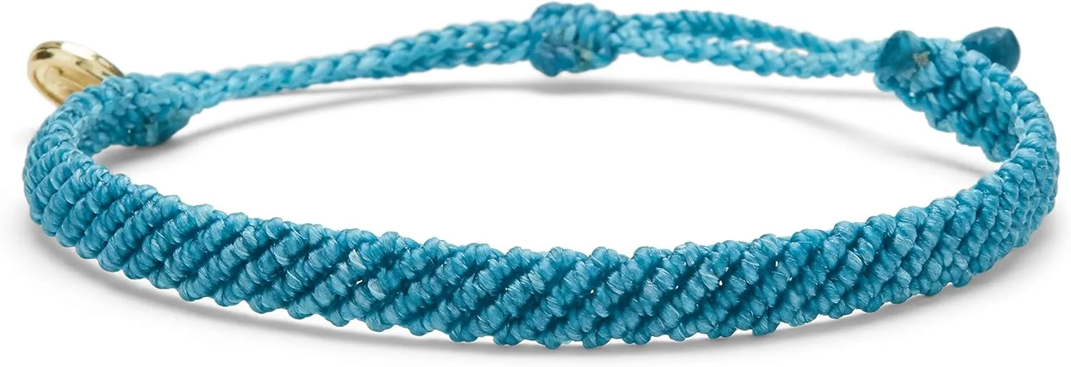 Pura Vida Half Flat Woven Bracelet - Waterproof, Adjustable Band