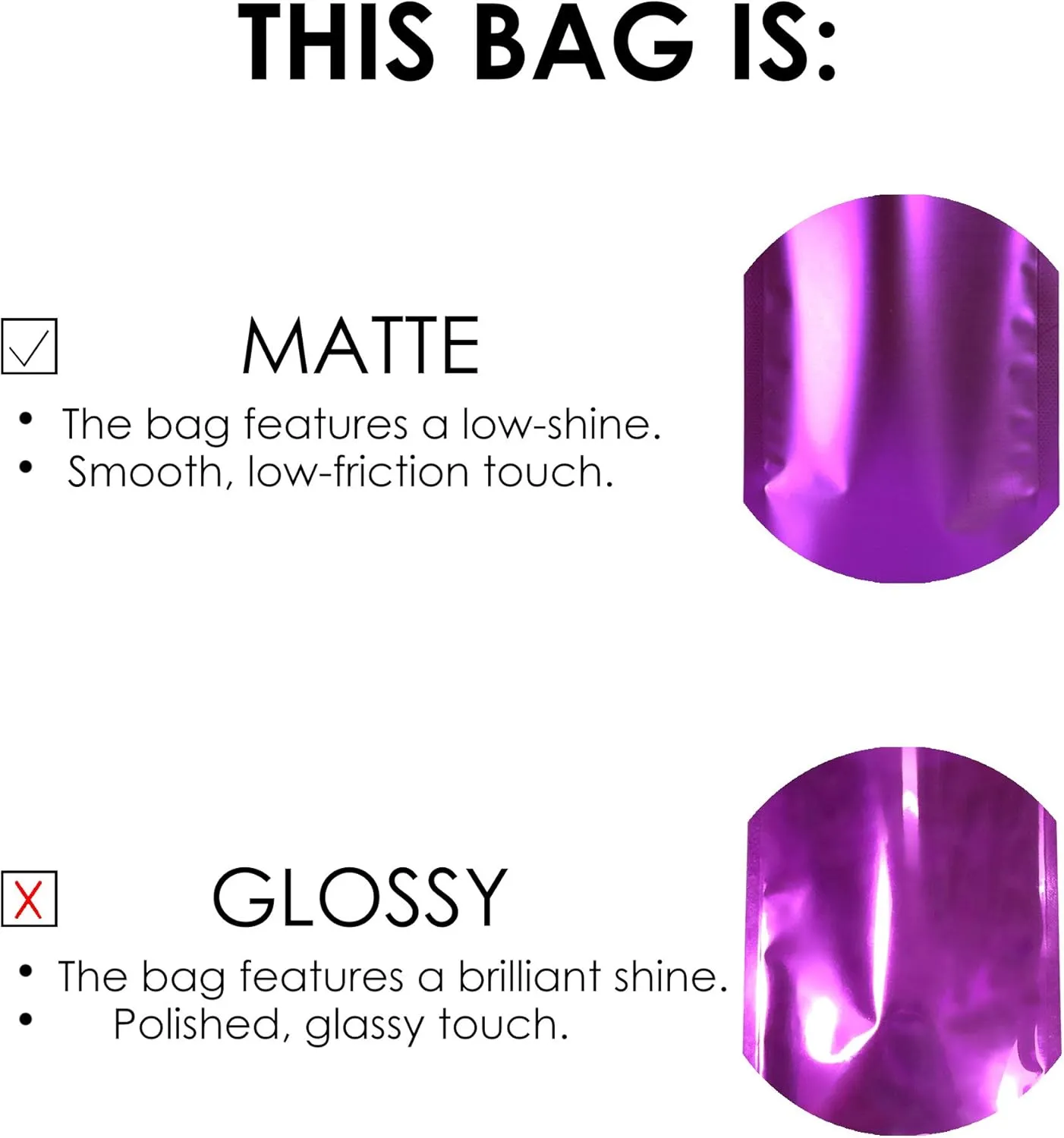 QQ Studio 100PCS Matte Double-Sided Colored Stand-Up Bags (10x15cm (4x6"), Translucent/Gold)