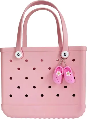 QTMY Cute Mini Slipper Charms for Bogg Bag Accessories Rubber Beach Bag, Boho Purse Charms,50