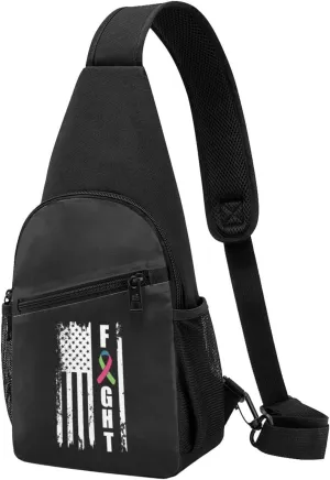 Rare Disease Awareness Chest Pack Leisure Shoulder Crossbody Chest Bag